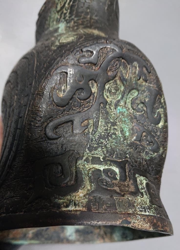 コレクター収集品 青銅 鳴物獣文 鳥形鐘