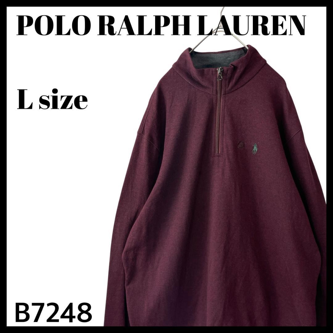 ポロラルフローレン ワンポイント ハーフジップ スウェット バー