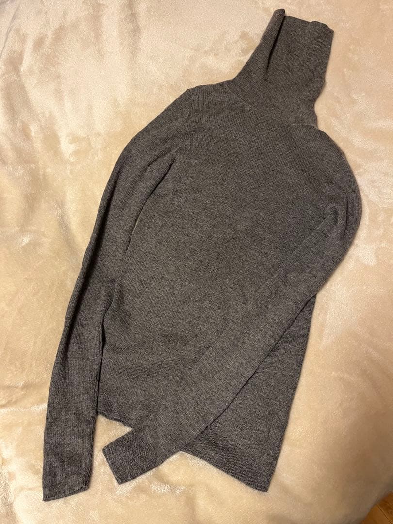 アパルトモン　タートルネックリブニット　指抜き　ベージュ Re:EDIT（リエディ） ニット セーター 「販売枚数5万枚突破！」指穴