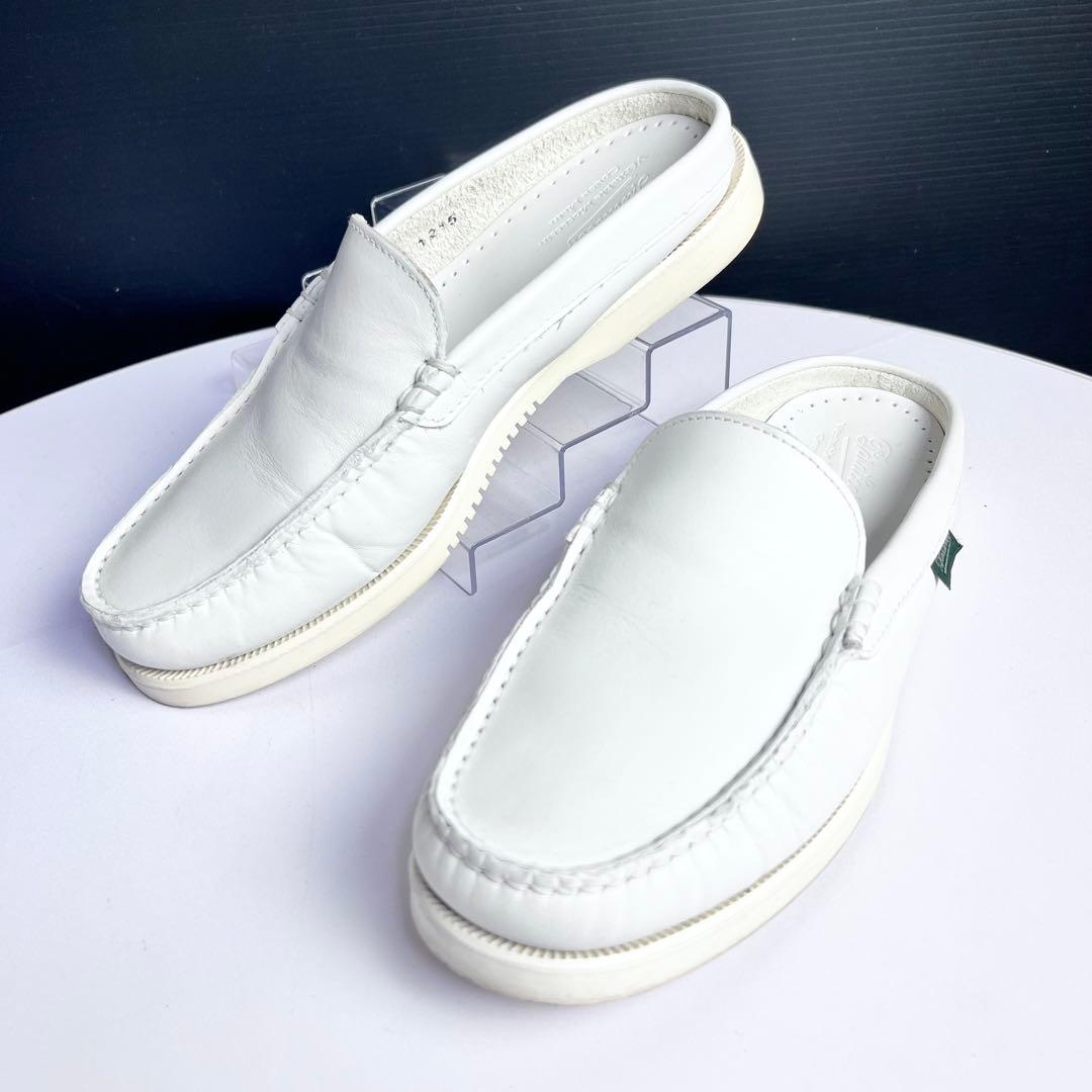 ふな♪美品✨パラブーツ レザー スリッポン モカシン ミュール ホワイト Amazon | レザー モカシン ローファー スリッポン 黒 白 モカシン