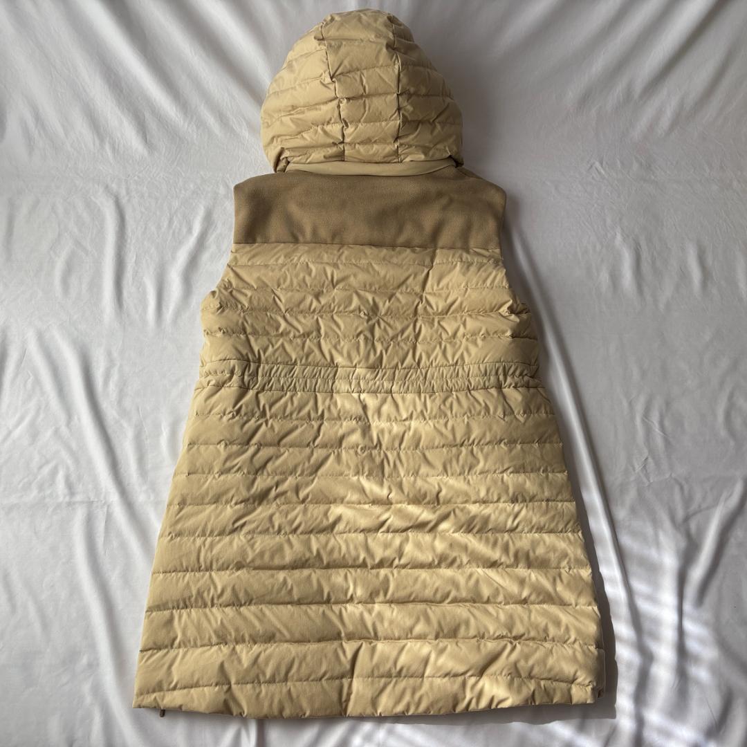超美品 タトラス ピシアナ ダウン ロングベスト ベージュ 上品コーデ