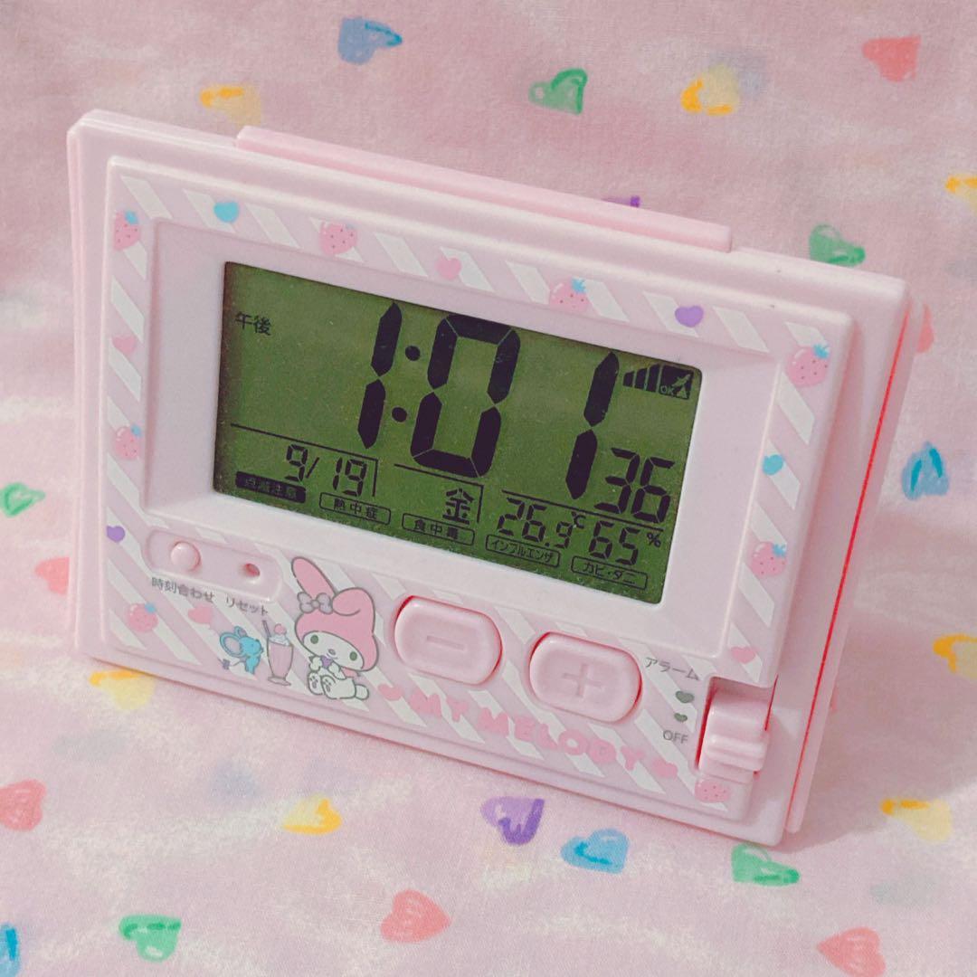 ♡マイメロディ 電波クロック デジタル目覚まし時計 サンリオ レトロ