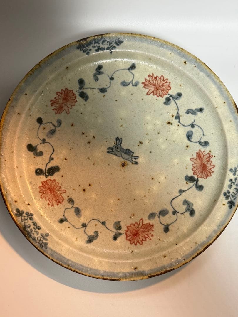 新品未使用　送料込　コウホ窯　市野吉記　丸皿　22.5cm
