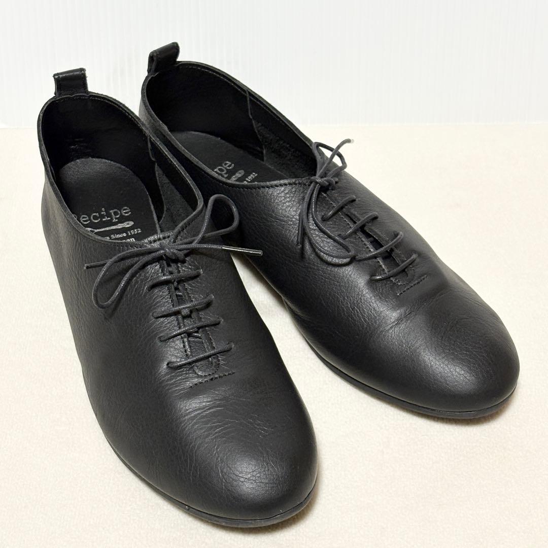 未使用級☆Recipe レシピ レースアップシューズ レザー 25.0cm