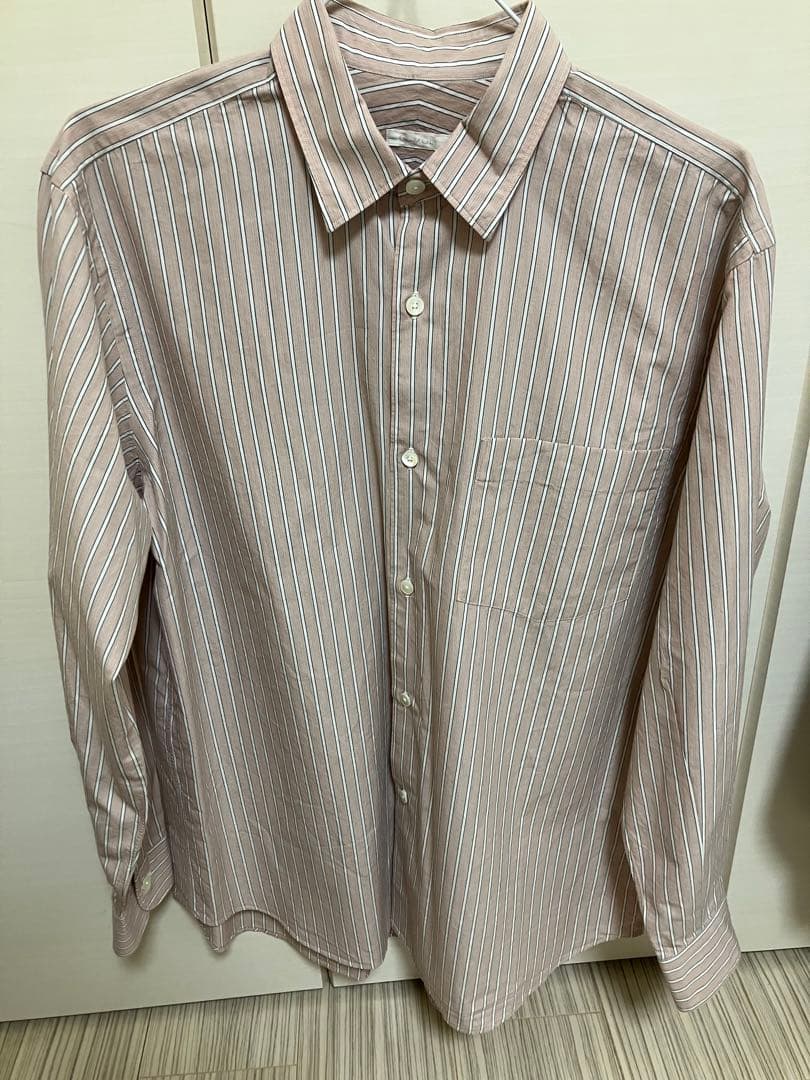 18SS COMOLI コモリシャツ ピンクストライプ COMOLI コモリシャツ
