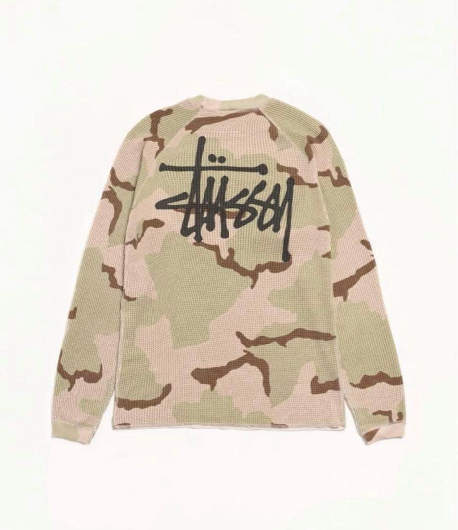 STUSSY BASIC THERMAL sand camo サーマル - メルカリ