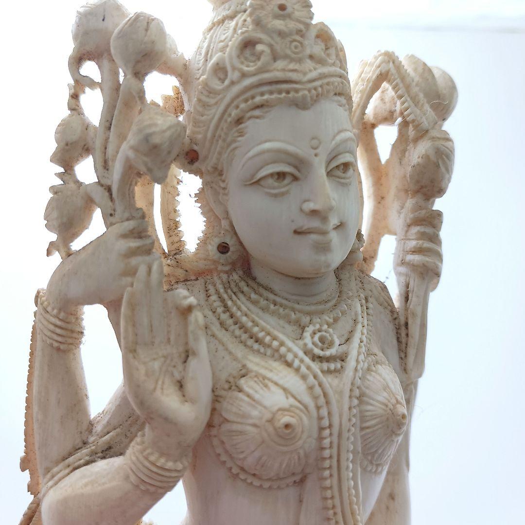 Y2179 細密彫刻 極上 置物 チベット女神像 総重量646.1g ten