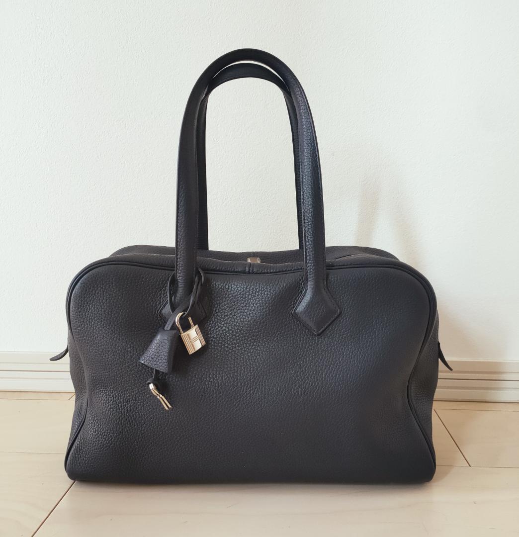 美品 エルメス ヴィクトリアII 35 ボストンバッグ トリヨン X刻印