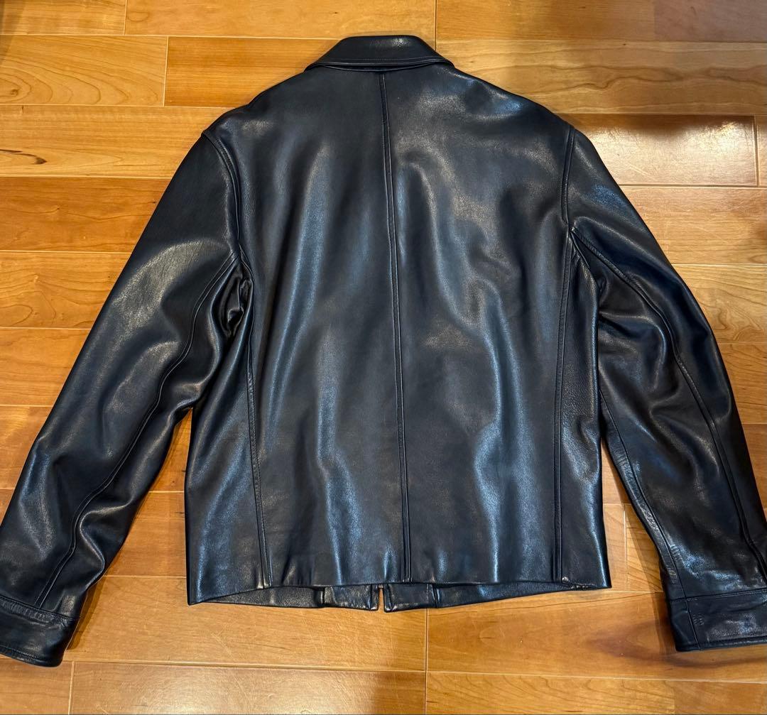 グッチ GUCCI シングルレザージャケット サイズ50 羊革 - メルカリ