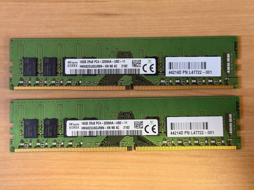 中古SK hynix DDR4 PC4-3200 メモリ16GB×2（32GB） ddr4 16gb ノート 中古 SK HYNIX 2RX8 PC4-3200 16GB DDR4 ノート用