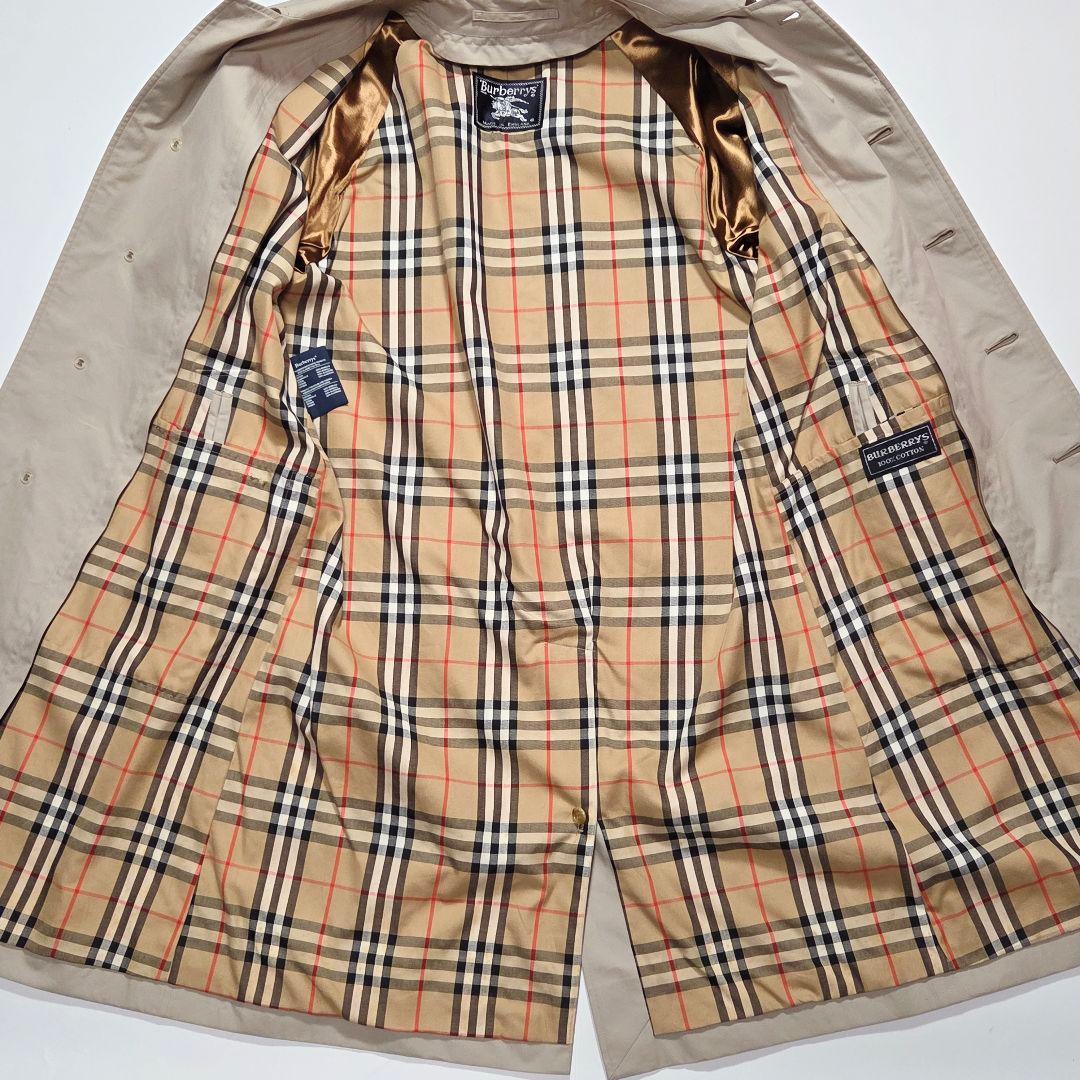 英国製 Burberrys' バルマカーンコート ウール/キャメルヘア ライナー