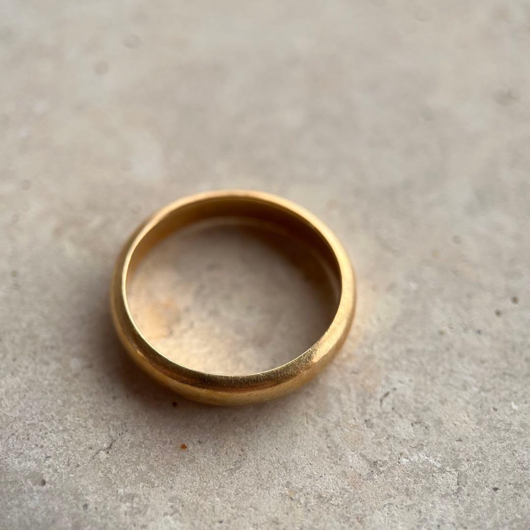 ゴールド リング 指輪 K18 18金 甲丸 かまぼこ 約10号 3.2g