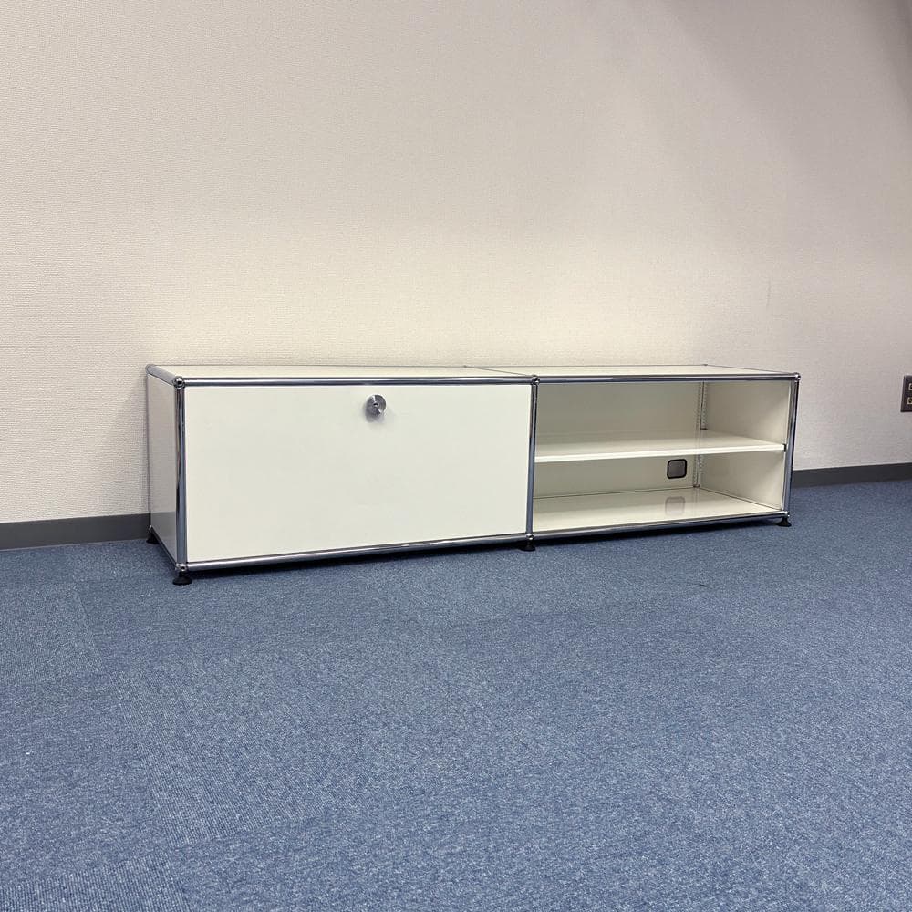 中古 USMハラー｜キャビネット テレビボード 2列1段 ピュアホワイト 中古】 USMハラー 物品棚その他 368310 - 中古オフィス家具なら