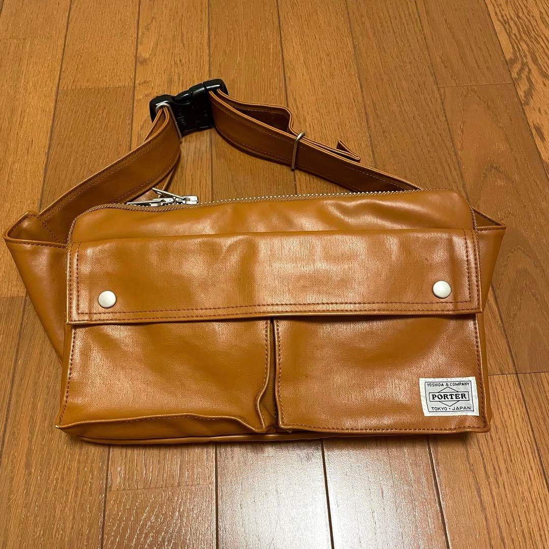 【PORTER】ポーター　キャメル　ボディバッグ　ヒップバッグ　ショルダーバッグ PORTER ポーター フリースタイル ウエストバッグ 707-07147 吉田カバン