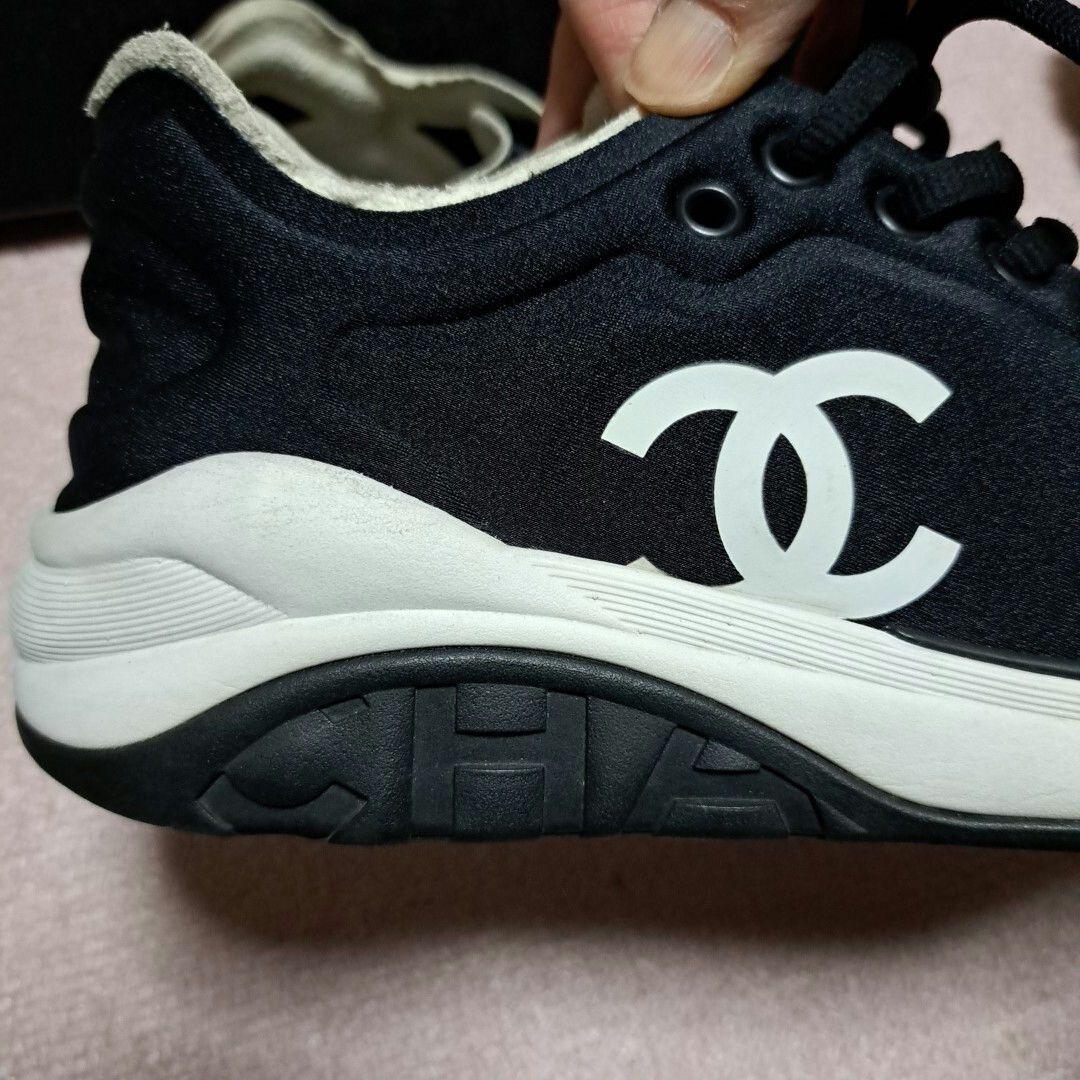CHANEL ココマーク ファブリックスニーカー 23.5cm G34763