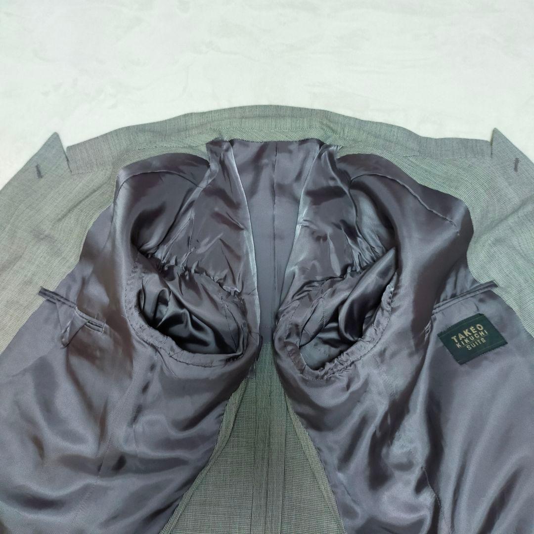 80S TAKEO KIKUCHI 千鳥格子柄 ダブルブレストスーツ - メルカリ