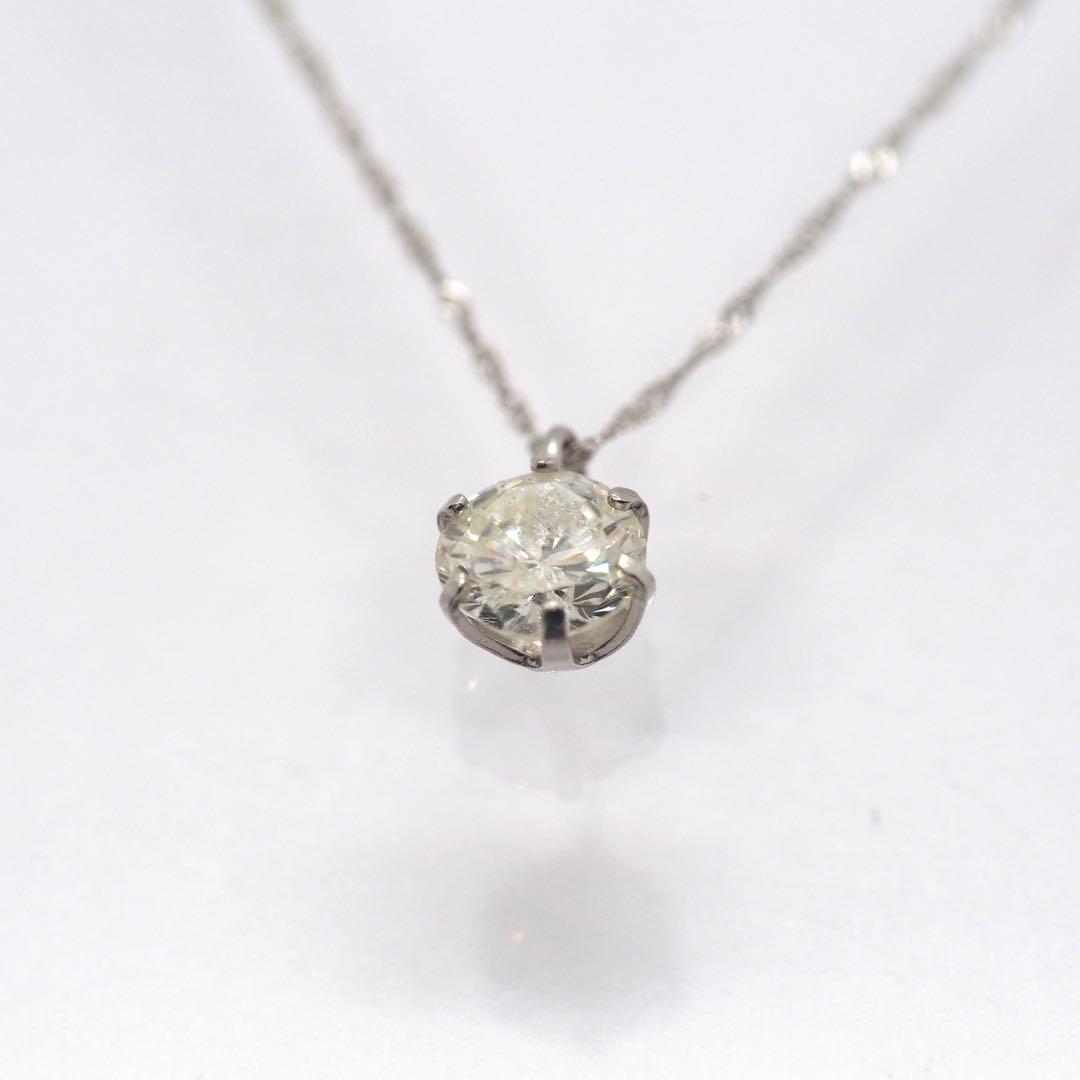 【ノーブランド】PT1000/850 0.5ct ダイヤモンド ネックレス