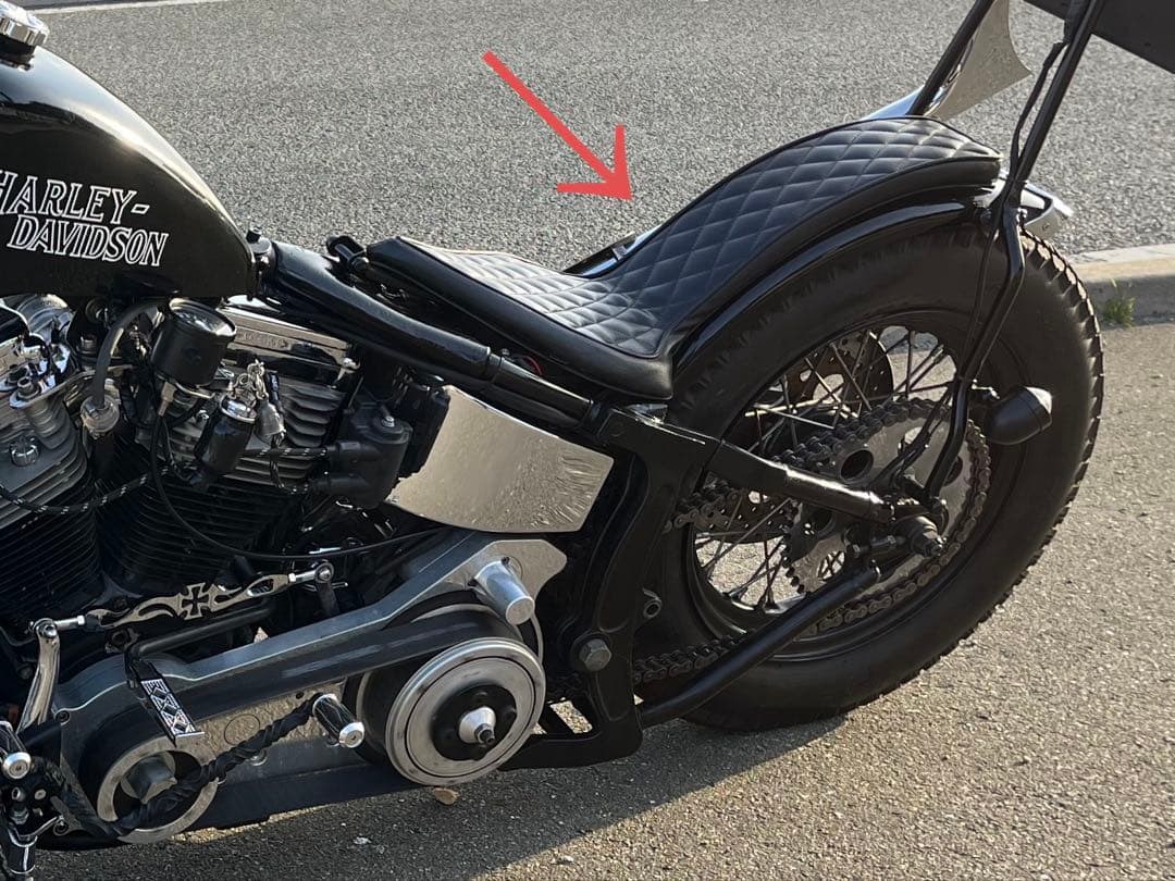 ハーレー リジット用 シート ダイヤカット コブラ ソフテイル ショベル