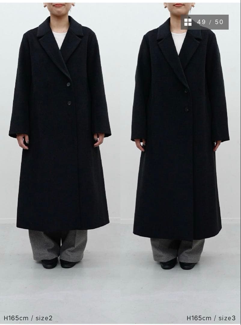 crewre 新品 アジャスタブルウールロングコート こすぱっしょんゆりえ