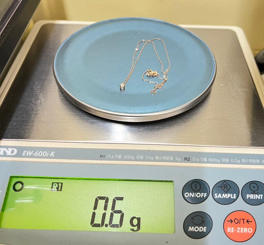 K10PG ピンクゴールド　ダイヤモンド ネックレス 0.08ct ペンダント