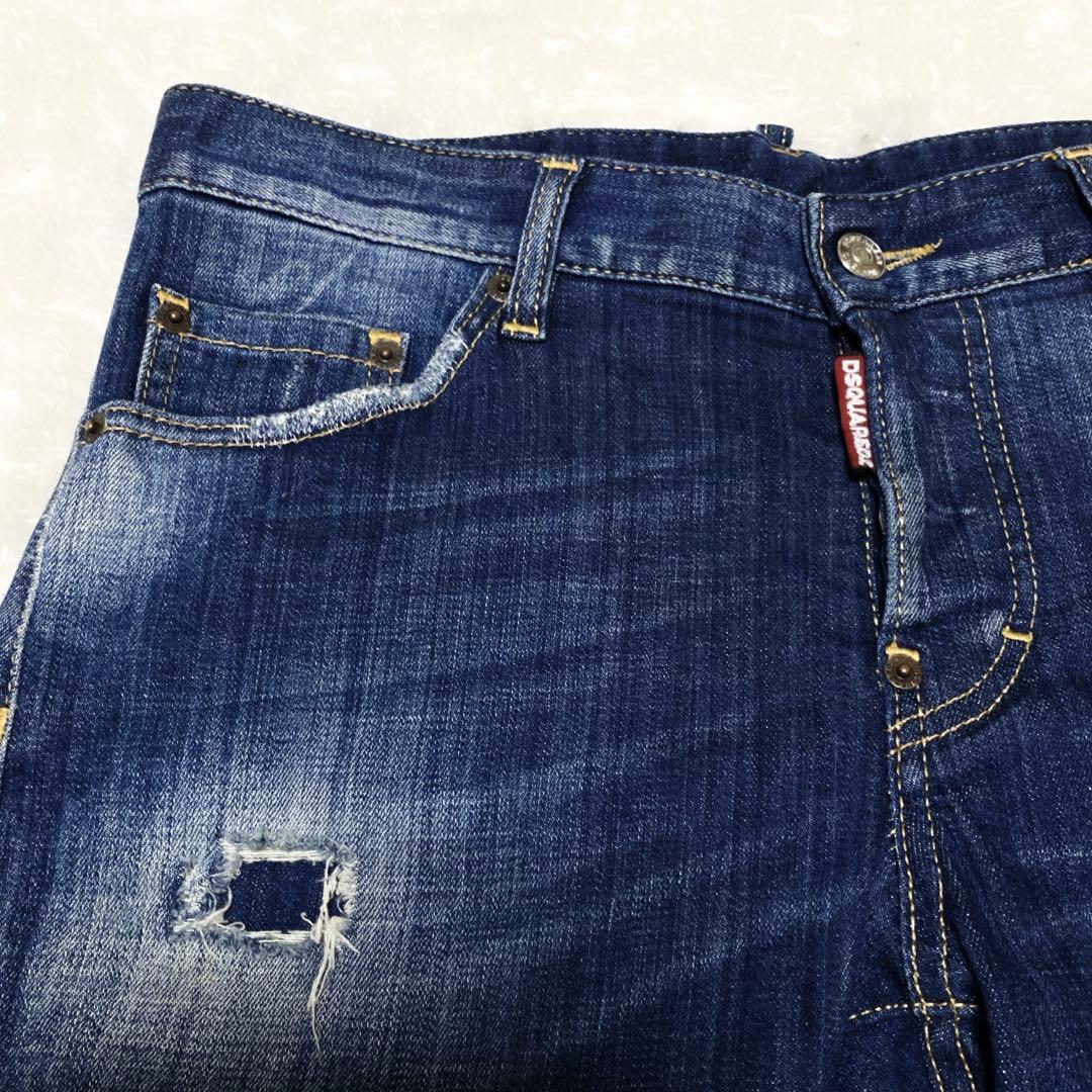 DSQUARED2 セクシーツイスト ダメージ加工 ストレッチ 44 濃紺 - メルカリ