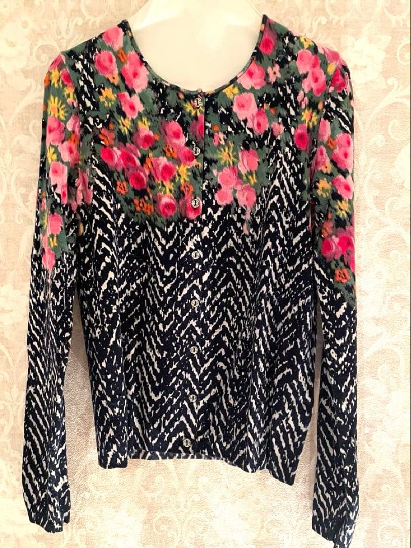 blugirl ブルーガール バラ柄 カーディガン ブルマリン - メルカリ