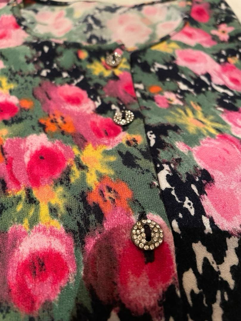 blugirl ブルーガール バラ柄 カーディガン ブルマリン - メルカリ