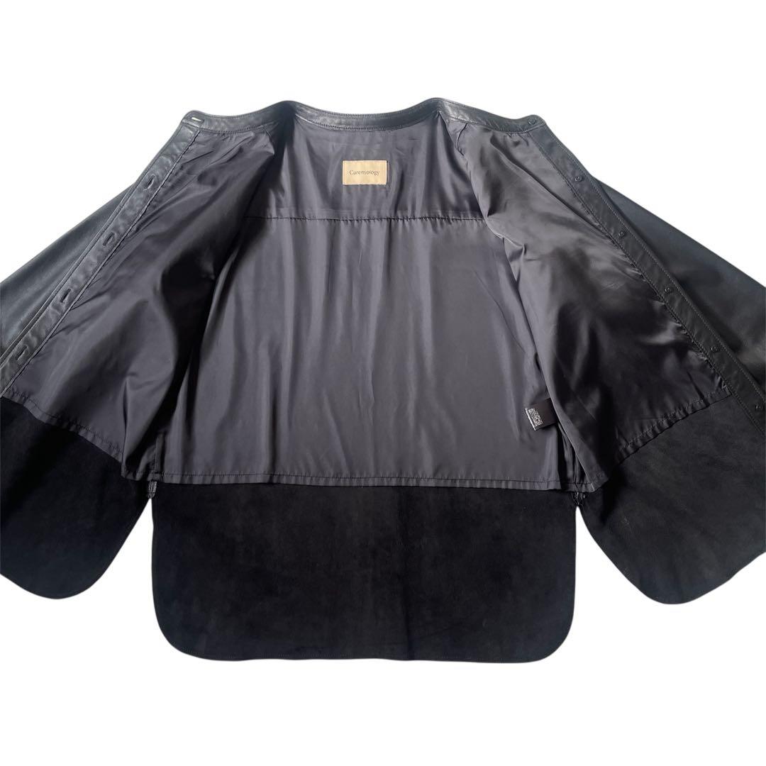 極美品✨ カレンソロジー レザーバンドカラーシャツジャケット