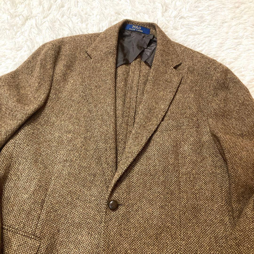 極美品】ポロラルフローレン ツイードジャケット エルボーパッチ