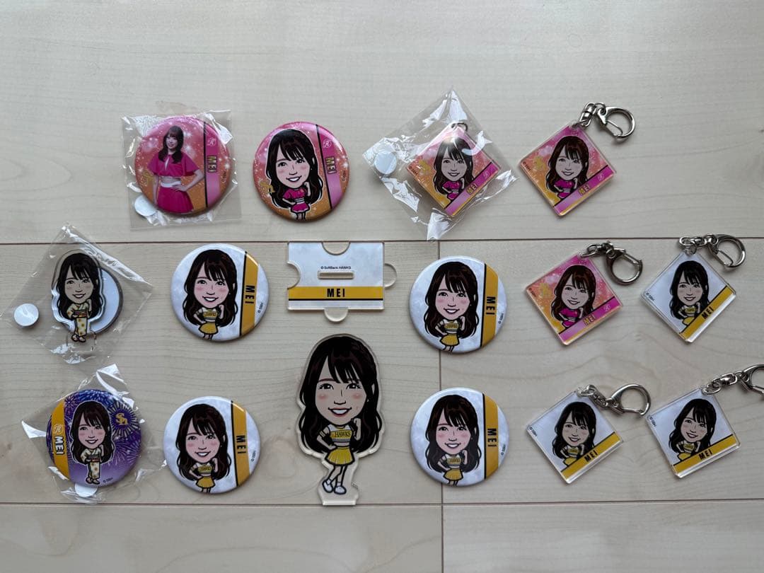 若鷹ガチャ ハニーズ MEI アクリルスタンド・缶バッジ・キーホルダー