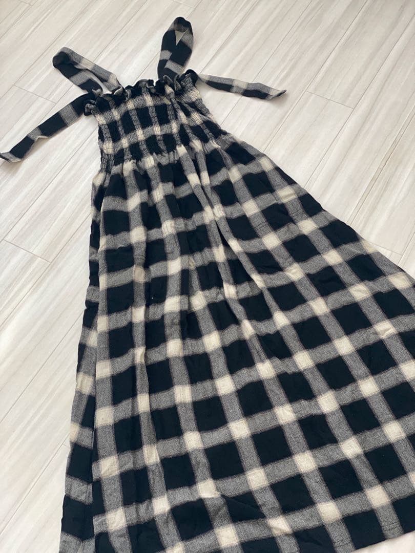 MM6 Maison Margiela 秋冬用 チェック柄ロングワンピース