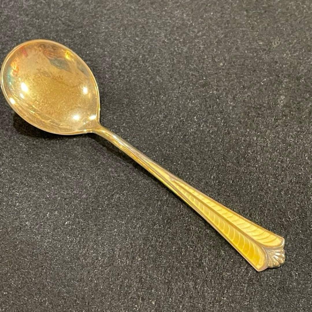 デヴィット アンデルセン スプーン シルバー 純銀 イエローゴールド1930年代 デヴィット アンデルセン スプーン シルバー 純銀 イエローゴールド
