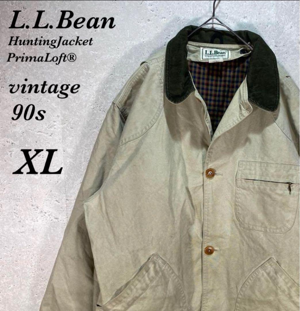 ビンテージUSA製90s白プリマロフトL.L.BEANハンティングジャケット