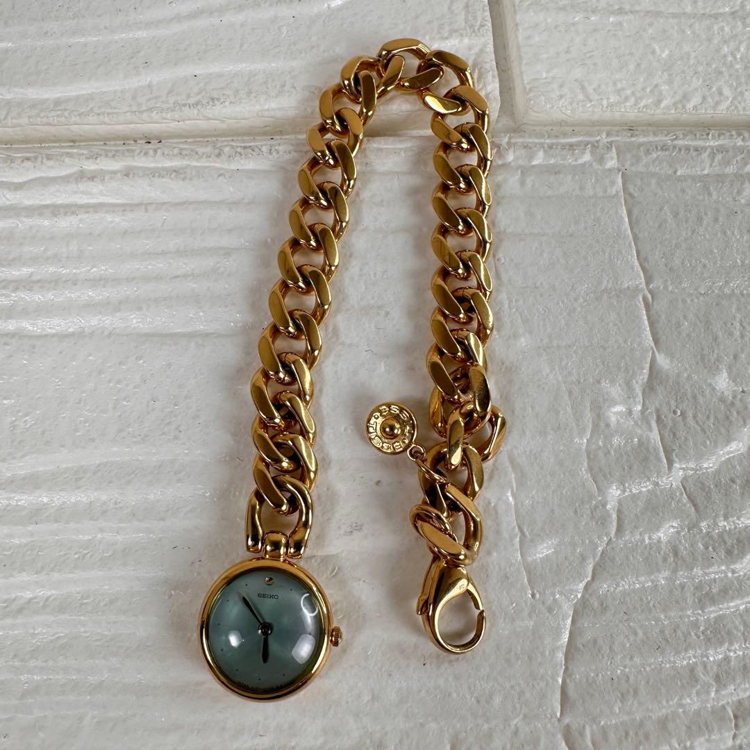 極希少 SEIKO 1E20-2000 チェーン腕時計 稼動品 ゴールド - メルカリ