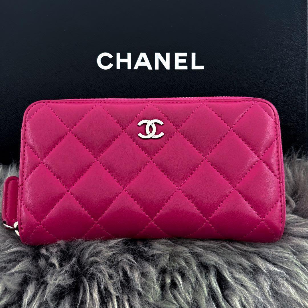 最終価格【極美品✨】シャネル 財布 マトラッセ ラウンドジップ