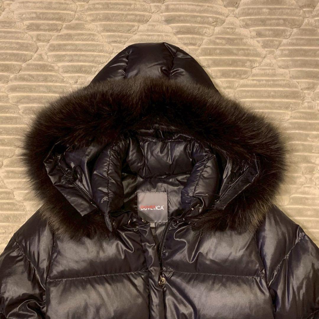 美品 デュベティカ デネブ ブラック ダウンジャケット フォックス