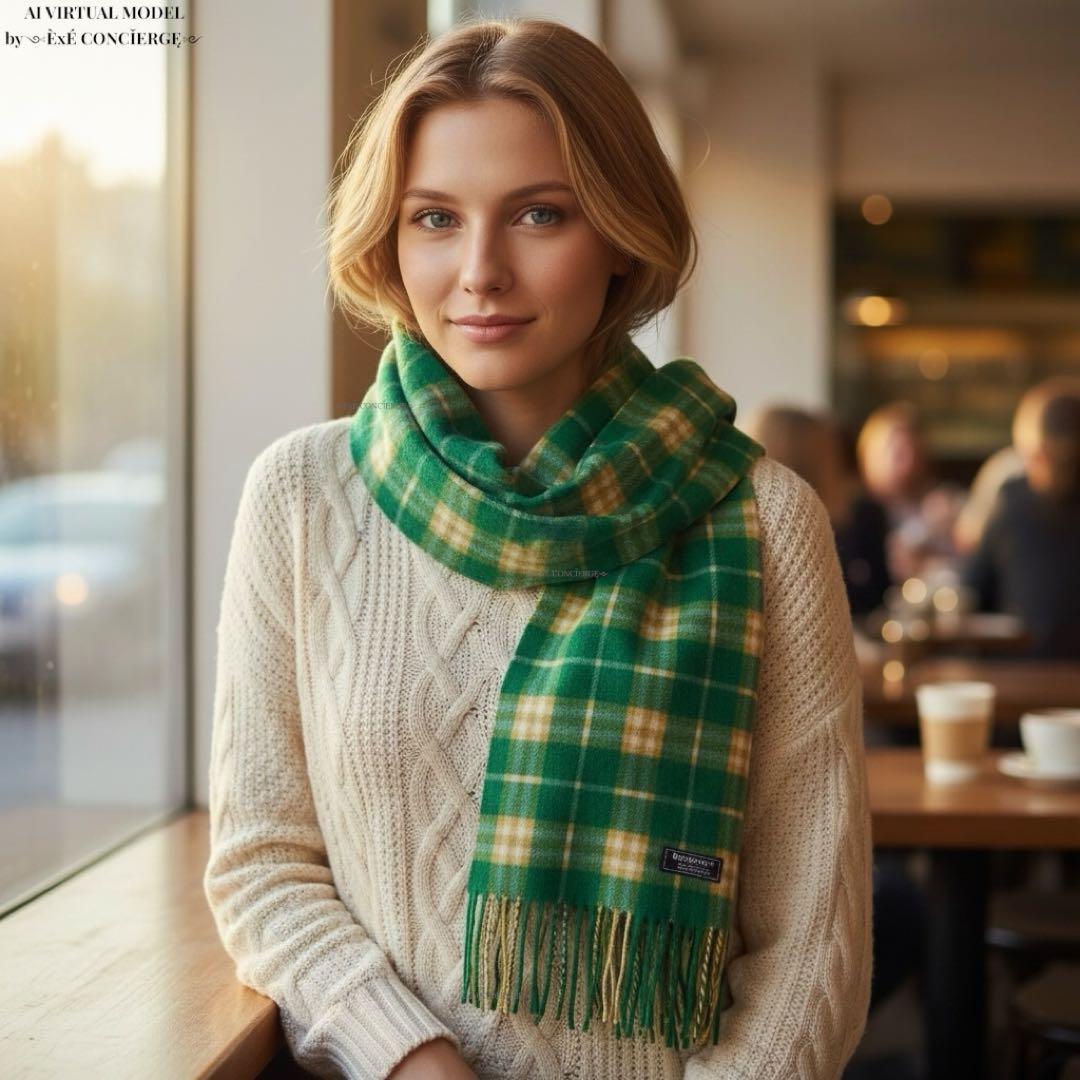 バーバリー クラフトフィニッシュ タータンチェックピュアカシミヤ