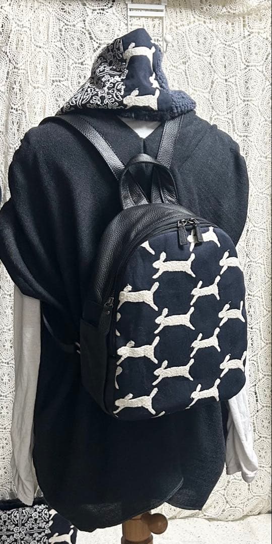 再販ミナペルホネンハーフハンドメイド 本革リュックrun run run run run run backpack - minä perhonen