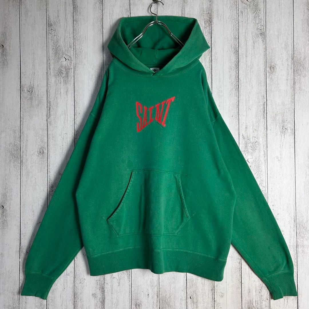 5174【希少XLサイズ】セントマイケル☆センターロゴ入りパーカー