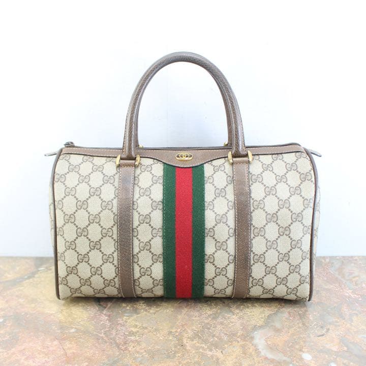 GUCCI オールドグッチシェリーラインGG柄ミニボストンバッグ - メルカリ