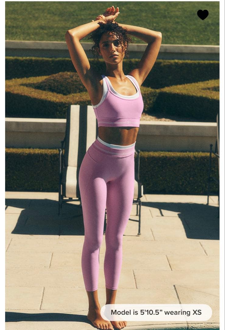 alo yogaレギンス ピンク Airbrush High Waist 7/8 - メルカリ