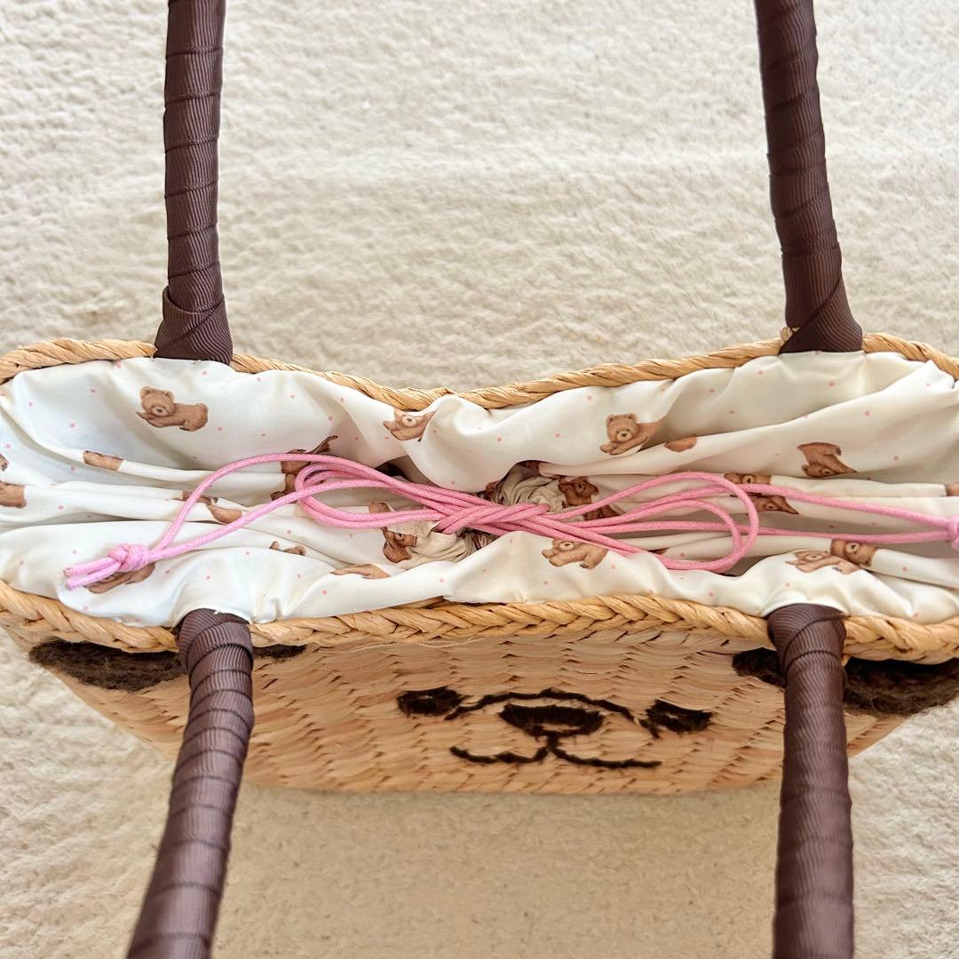 ☆レア franche lippee くまかごバッグ 刺繍