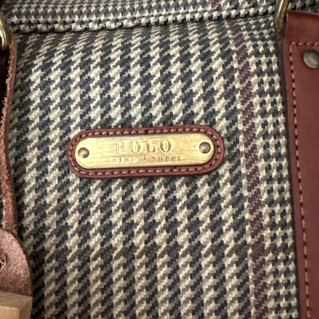 ポロラルフローレン ビジネスバッグ A4可能 千鳥格子 ブリーフケース