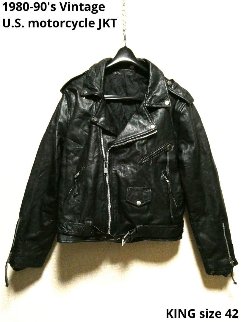 スーパーヴィンテージ！キングサイズ42！618型アメリカンダブルレザー