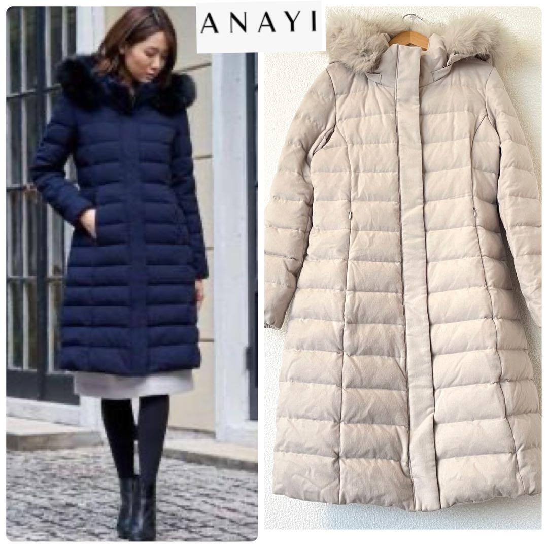 タグ付き！ アナイ 38 フラノファー付きダウンコート - メルカリ