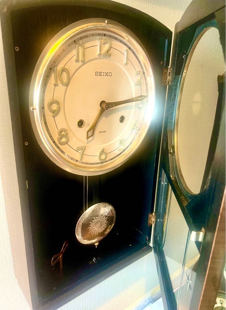 SEIKO 精工30DAY振り子時計ゼンマイ掛け時計柱時計ボンボン時計昭和