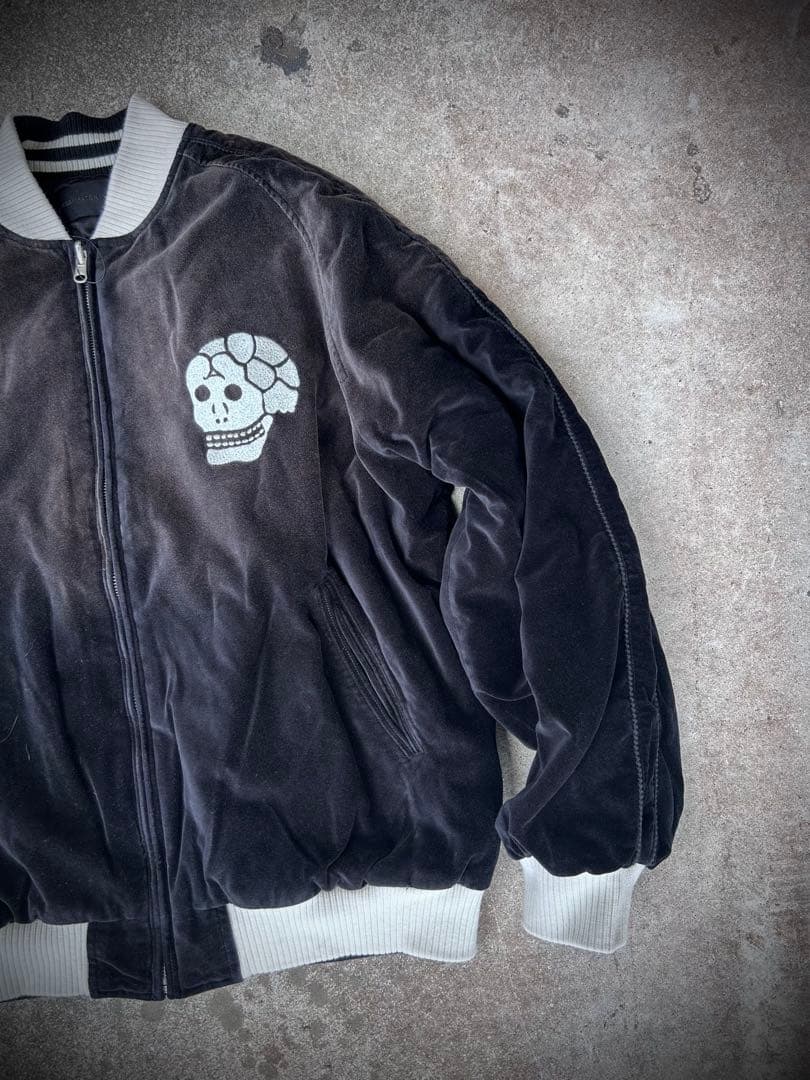 期間限定！L別珍スカジャンスーベニアジャケット両面アダムパテック