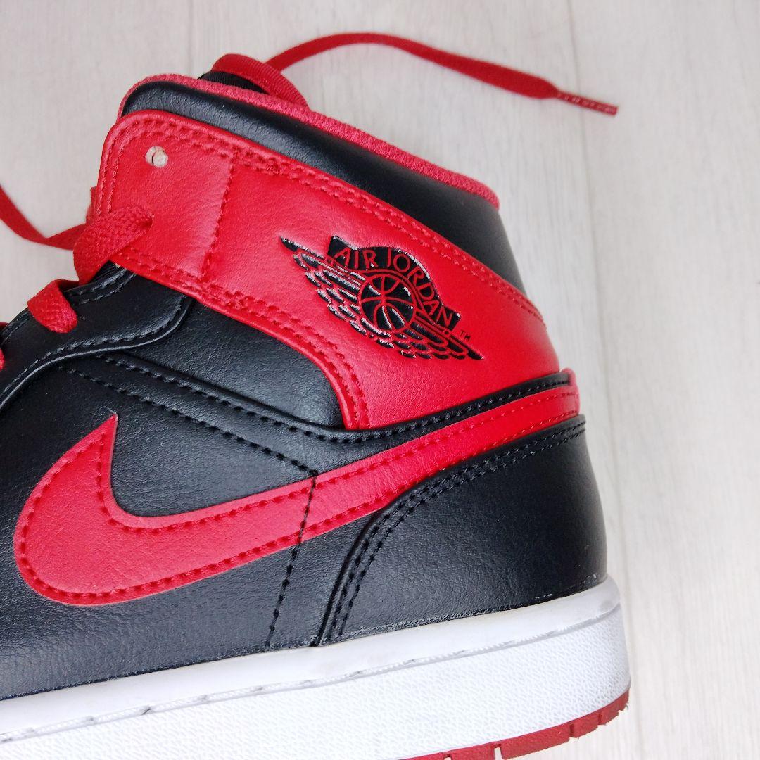 g*n様 ​ナイキ エアジョーダン1 ミッド ブレッド トゥ 26.5cm 赤