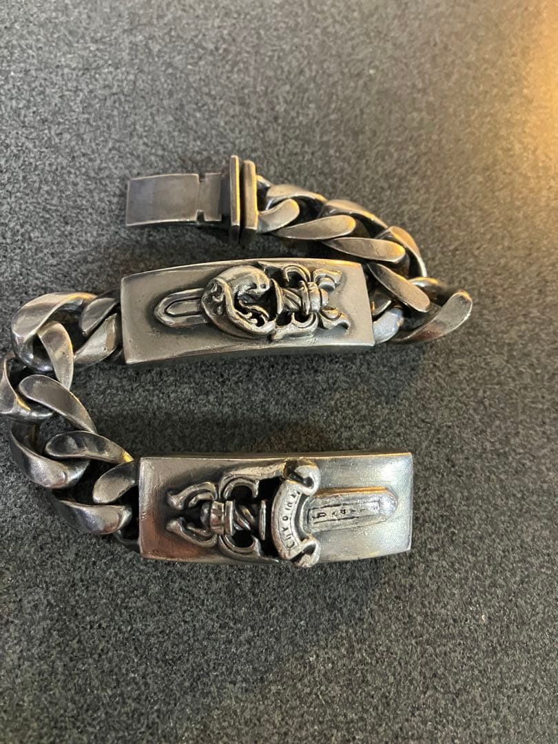 ダブルダガーIDブレスレット 楽天市場】クロムハーツ ダブルIDブレスレット ダガー クラシック