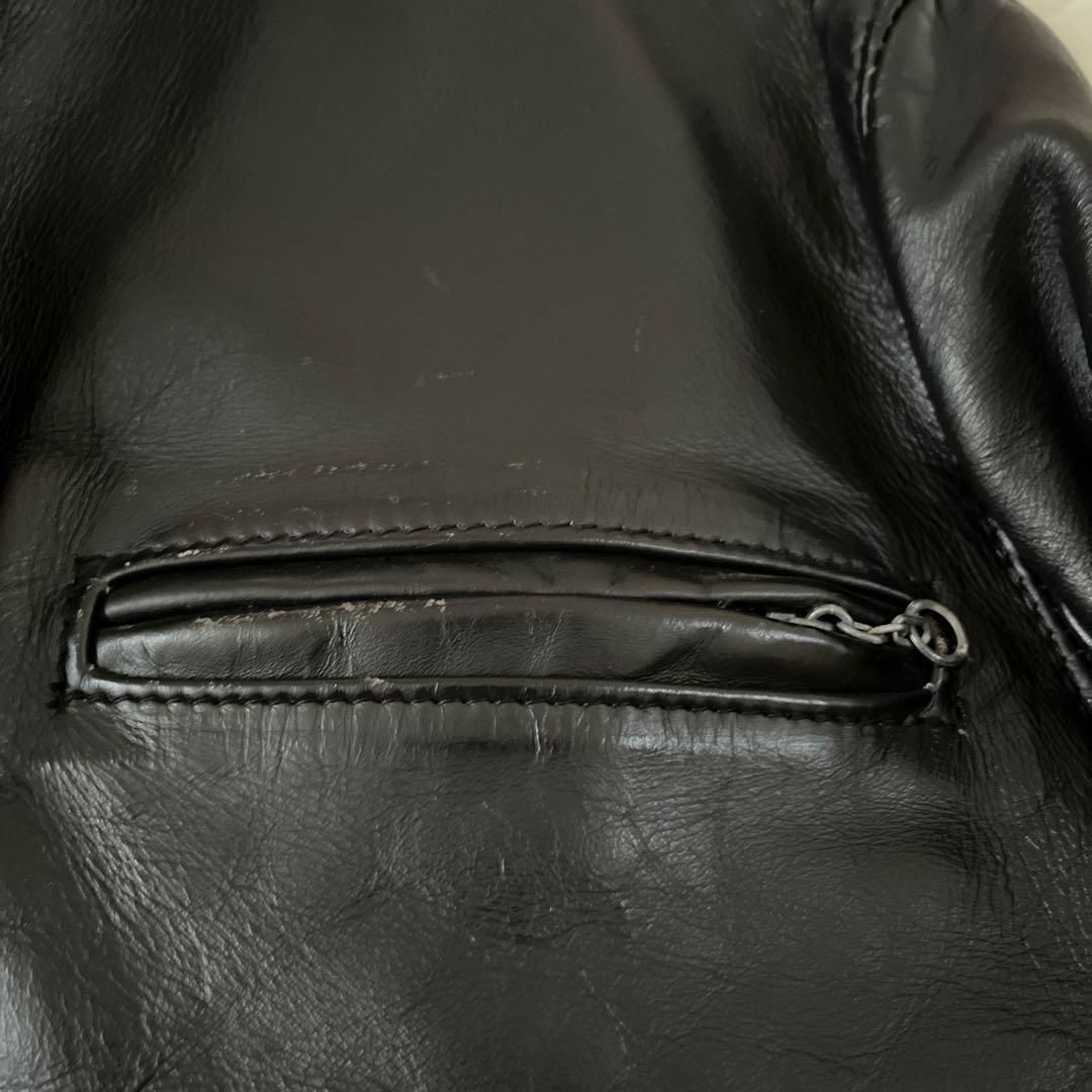 Schott《定番》シングルブラックライダースジャケット サイズ36